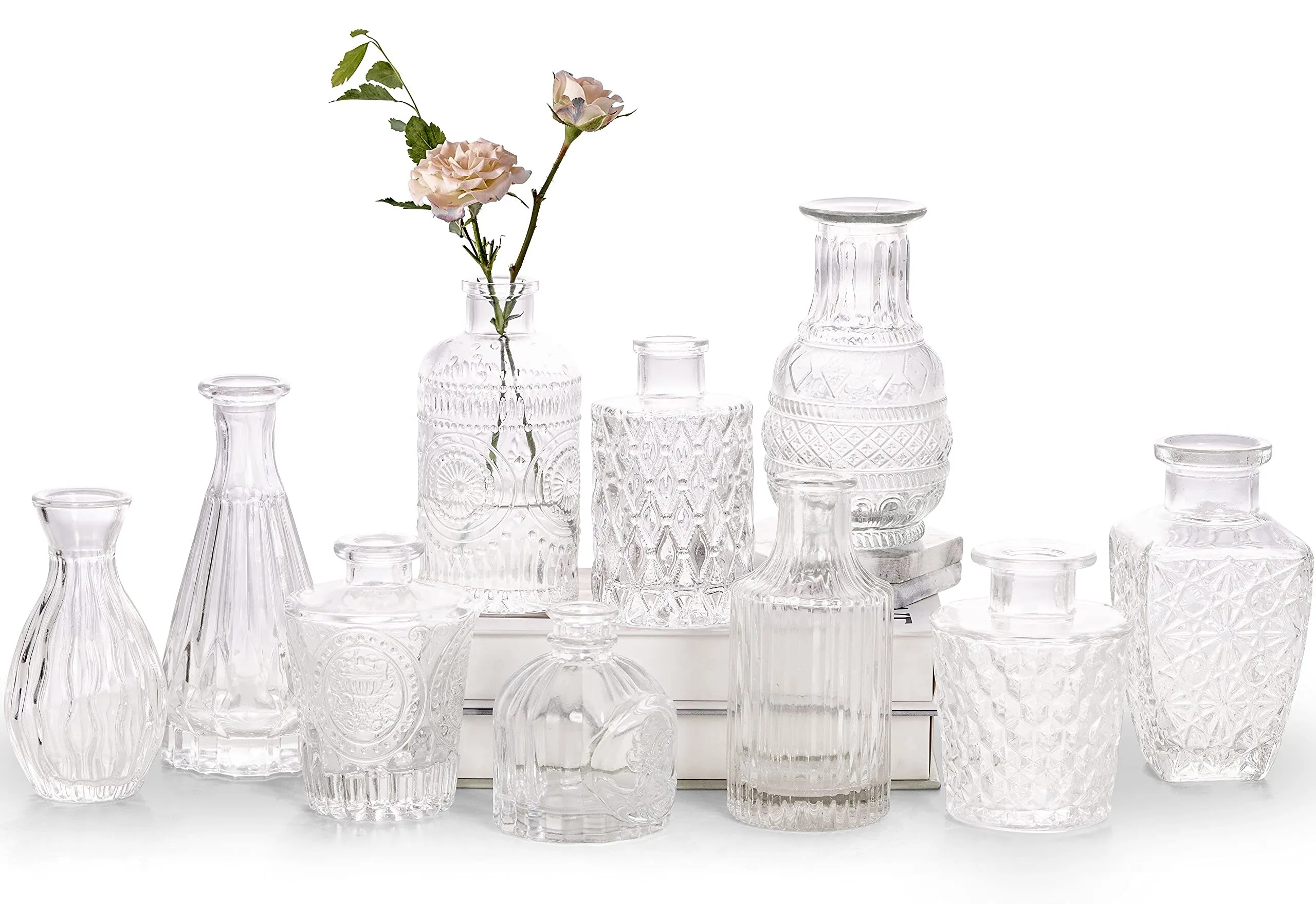 Clear Glass Bud Vases