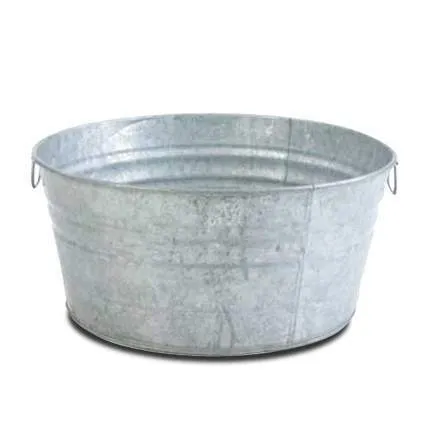 Round Galvanized Metal Drink Tubs
