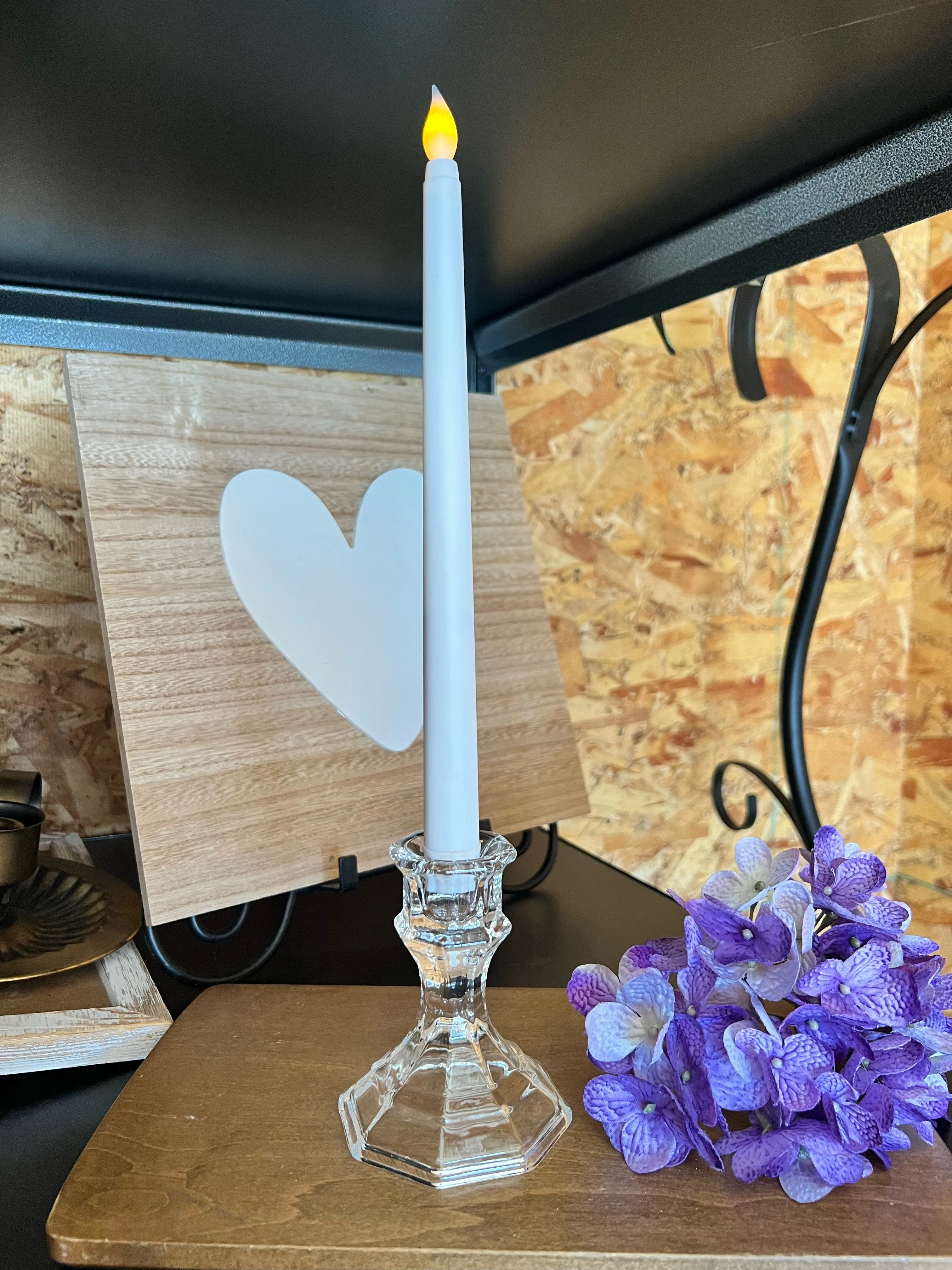 Clear Glass Candleholders