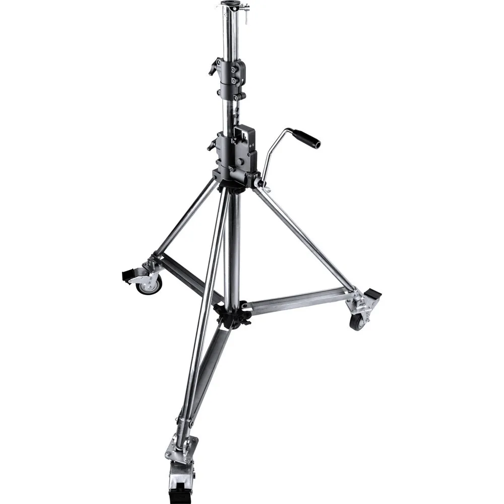 Wind up steel stand