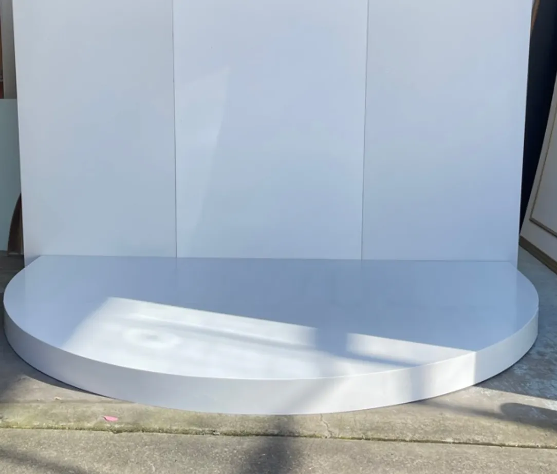 White Semi Circle Stage 