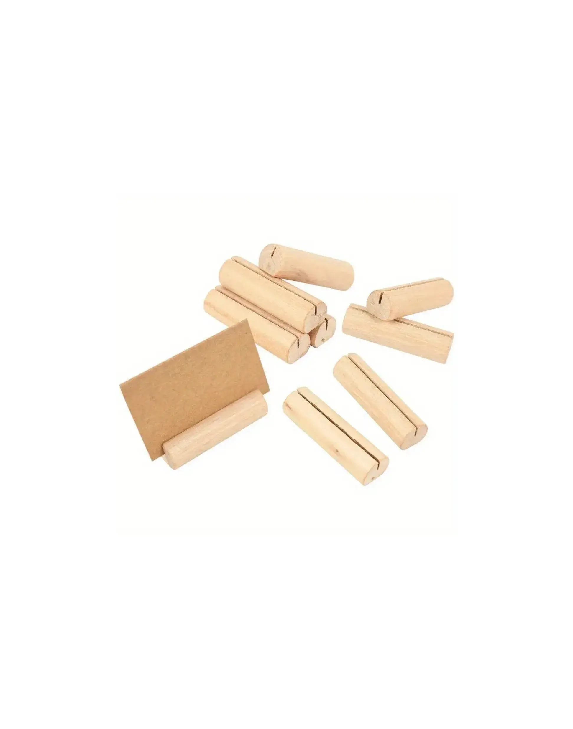 Rounded Wooden Place Card Holder