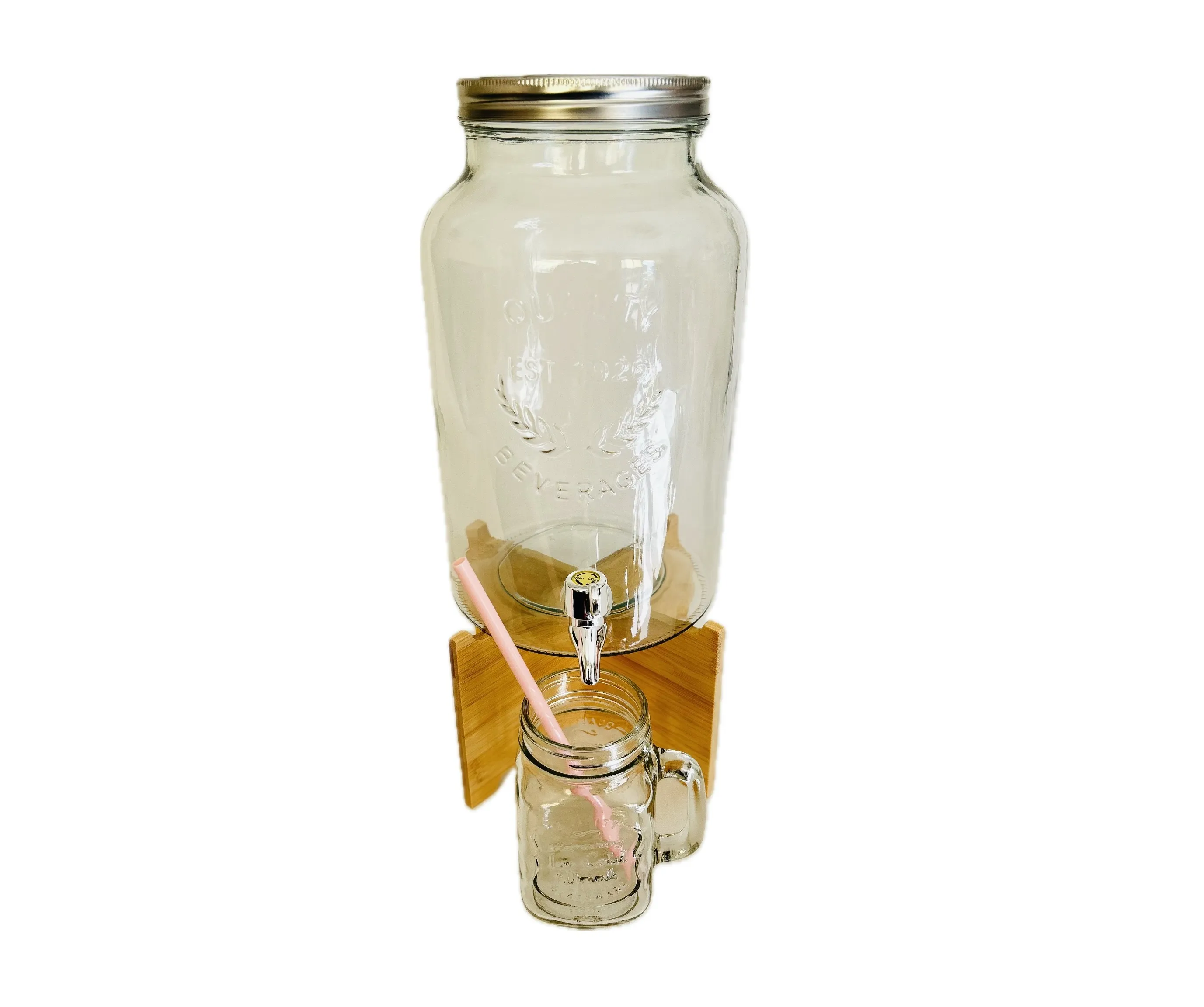 Drink Tap Dispenser Glass 5.5L