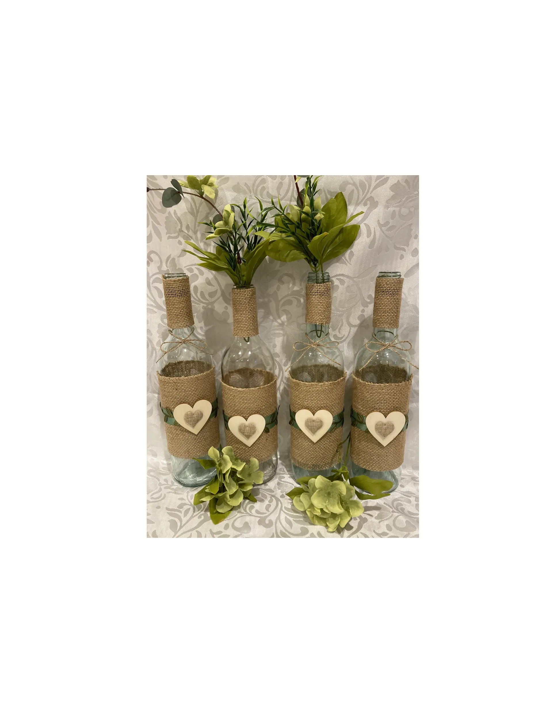 Sage Green Rustic Wine Bottle