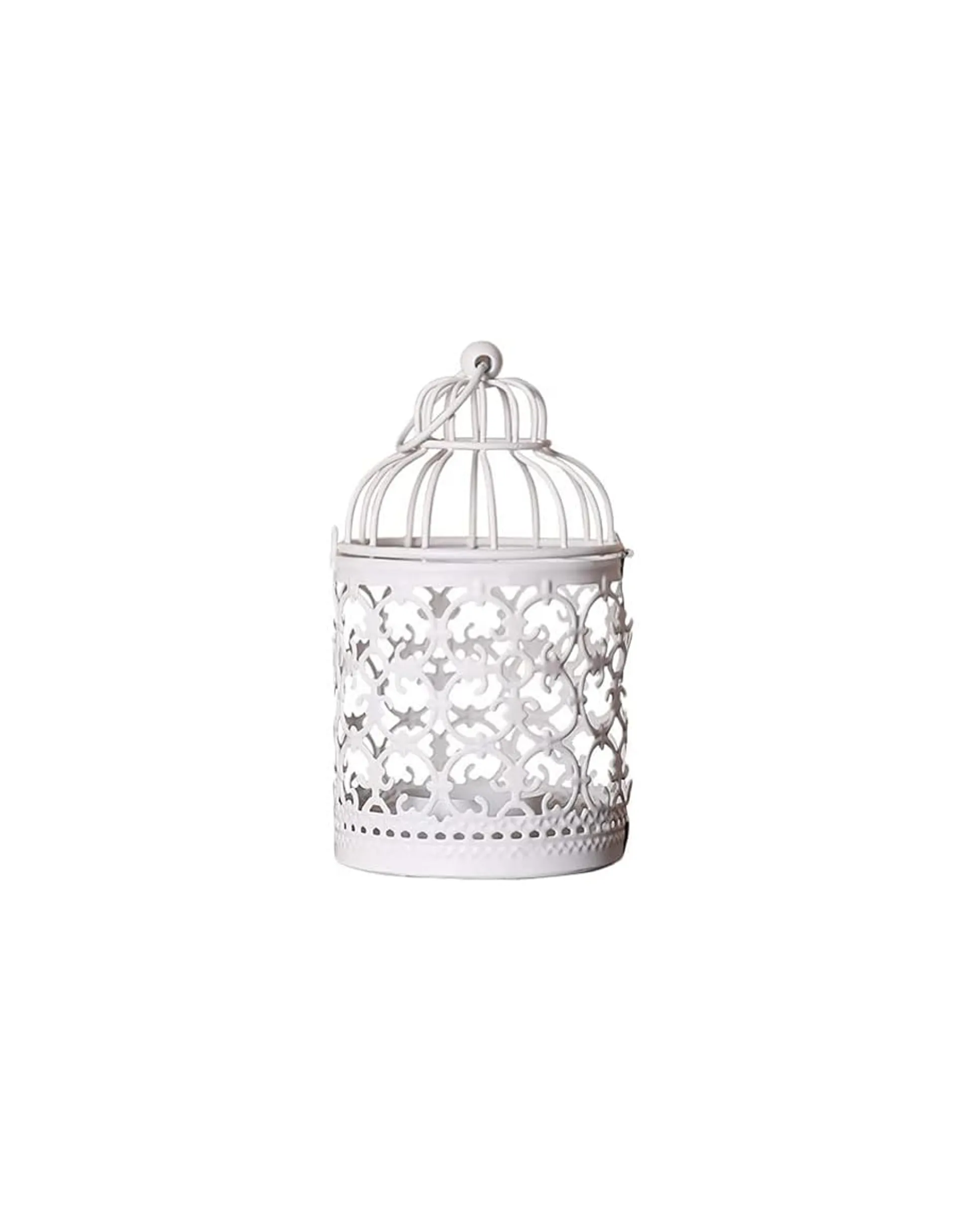 Small Vintage County Lantern White Hanging