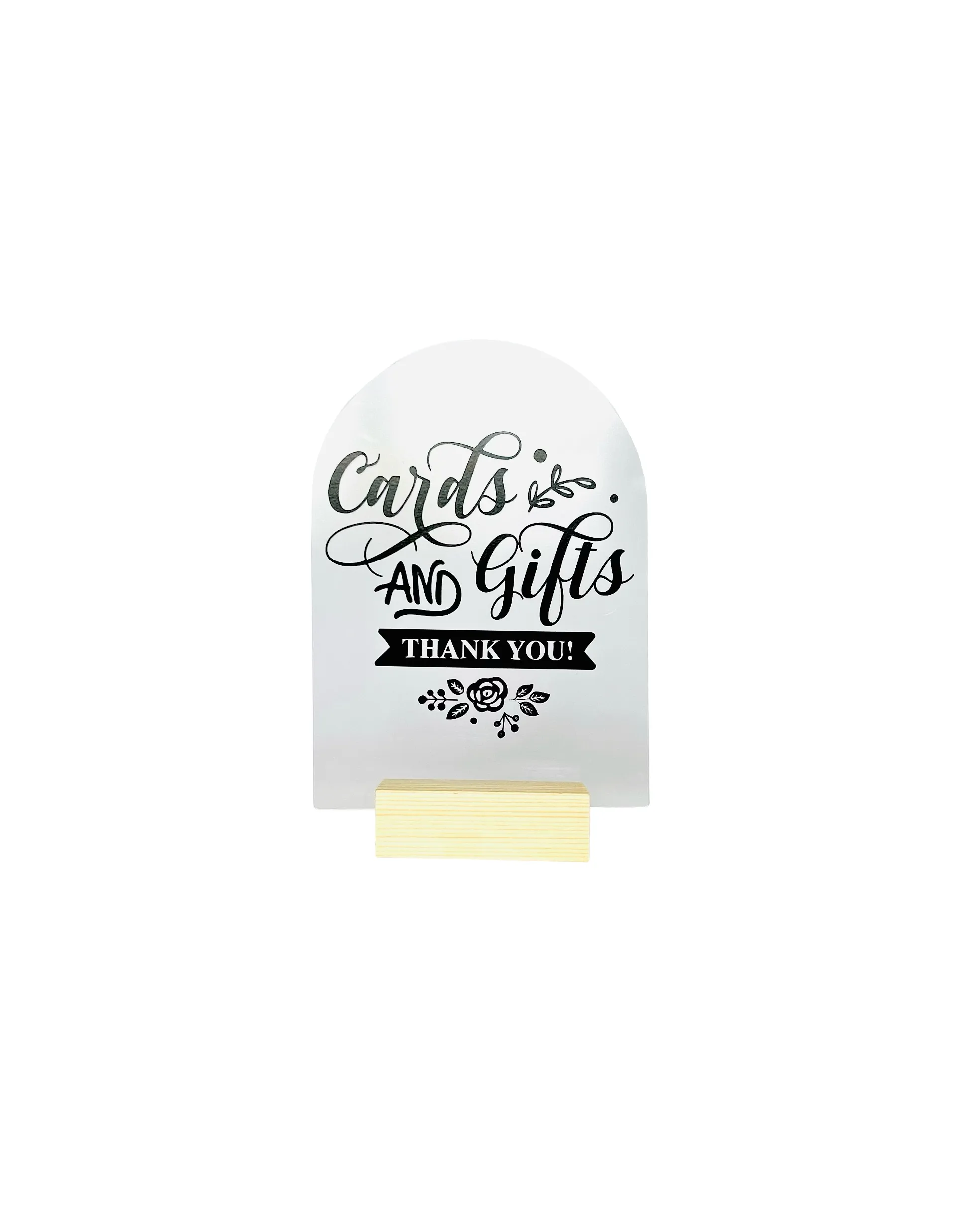 "Cards And Gifts Thank You"  Acrylic Arch Sign