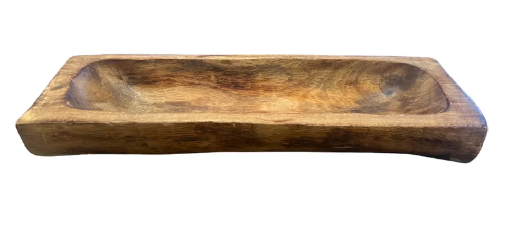 Wood serving dish