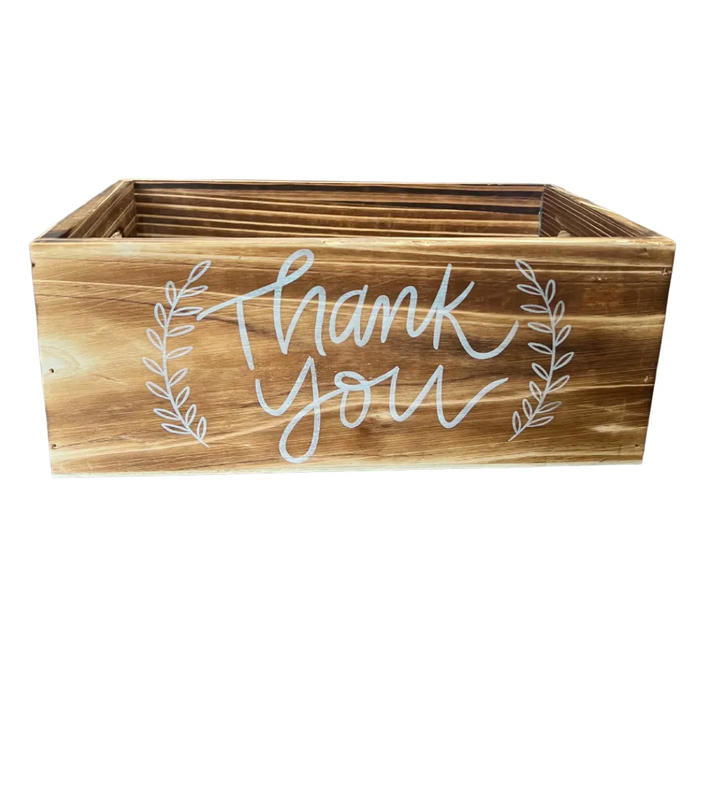 Wood Thank You Box