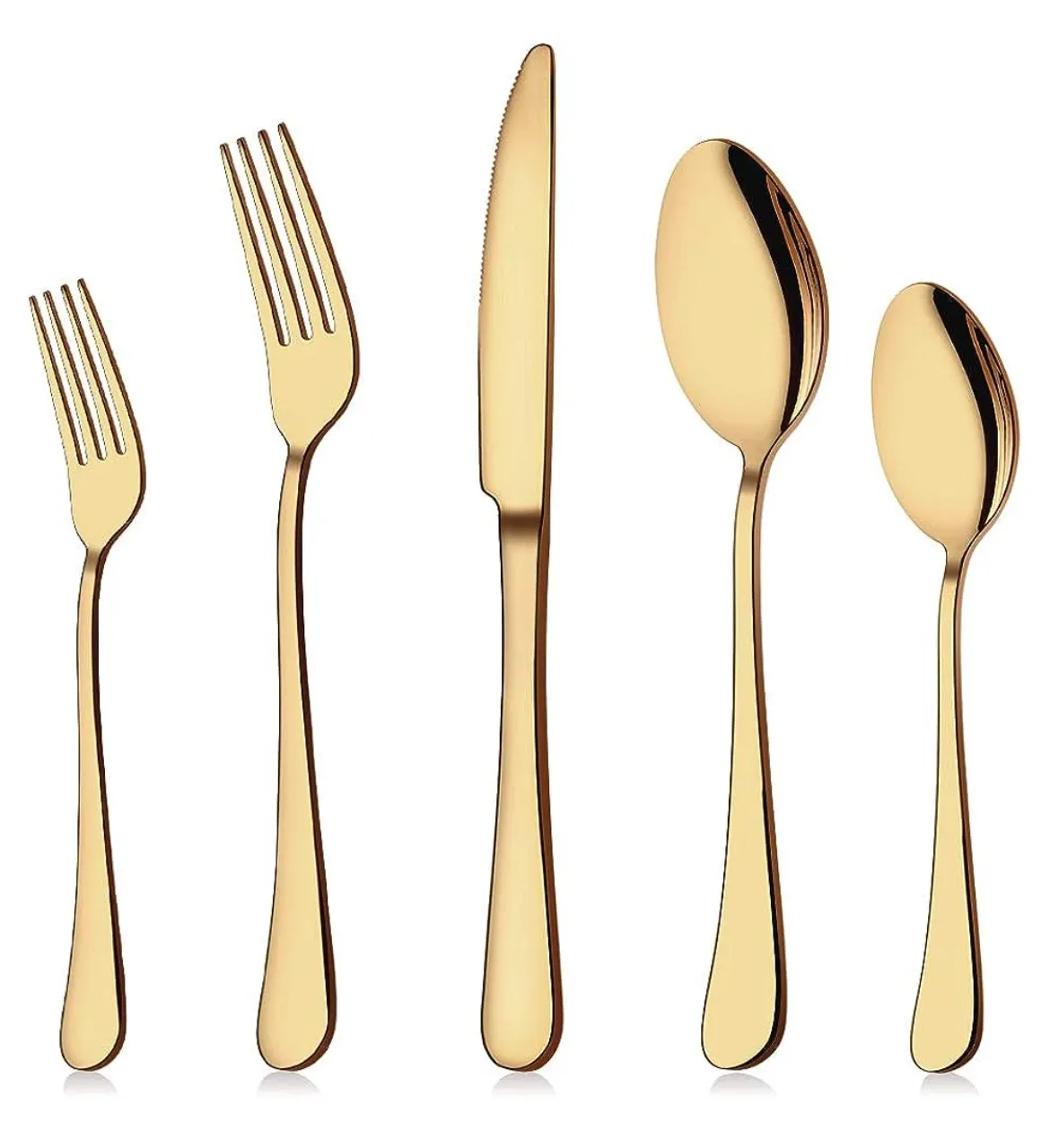Gold plated flatware