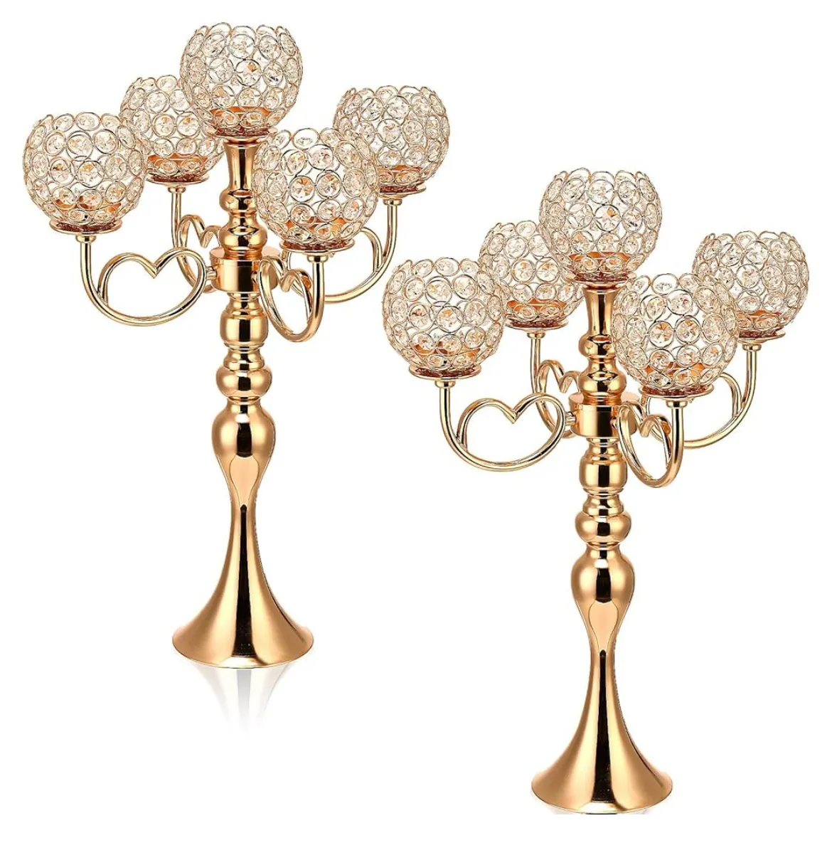 5 Arm crystal candelabra