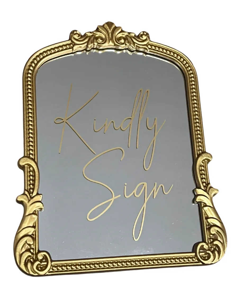 Glass Guest Book Sign Frame