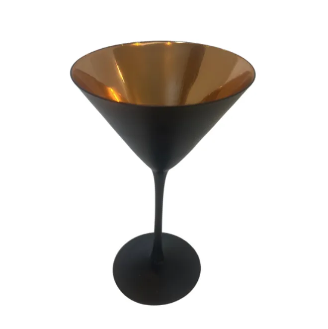 Black & Gold Martini Glass