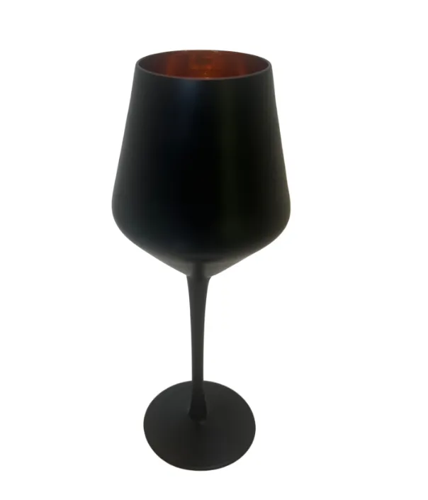 Black & Gold Wine Glass