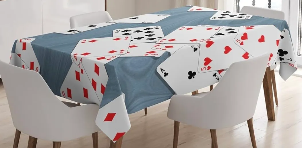 Playing Cards Rectangular Tablecloth
