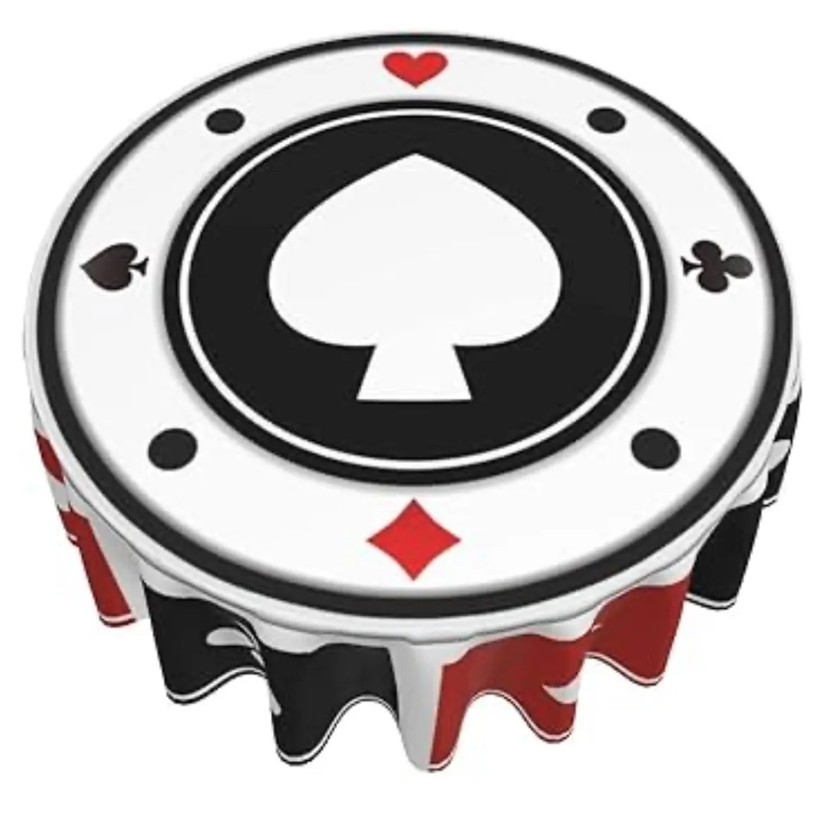 Poker Card 60" Round Tablecloth