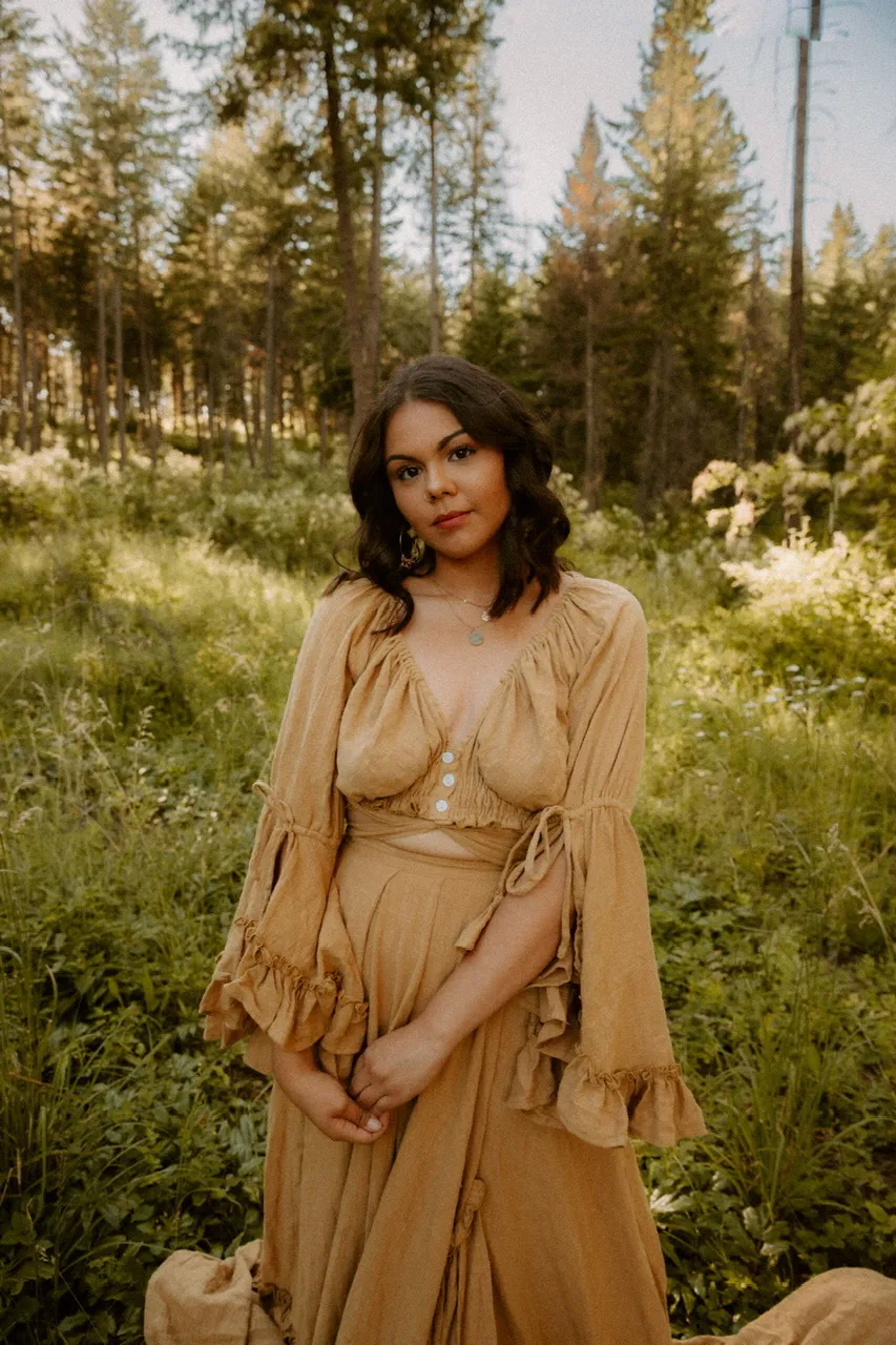 Wrap Long Sleeve Two Piece 