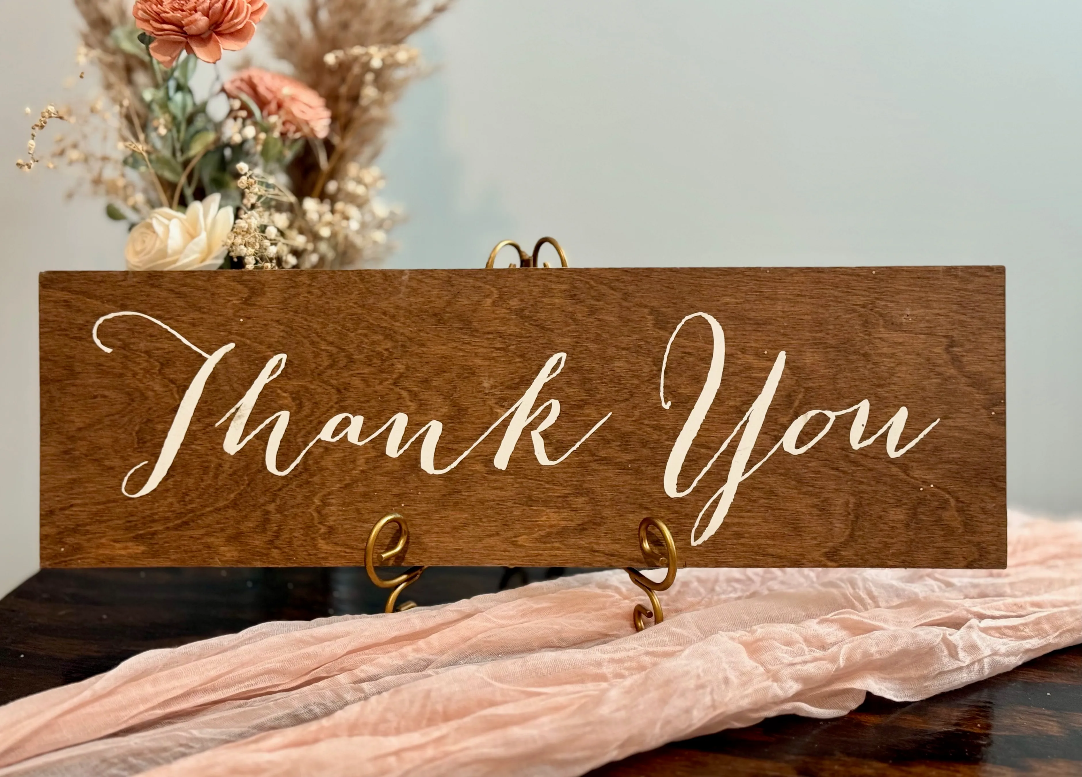 Wooden Thank You