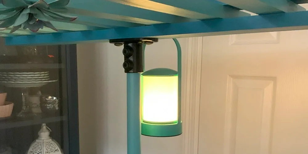 Blue Cart Lantern Finish