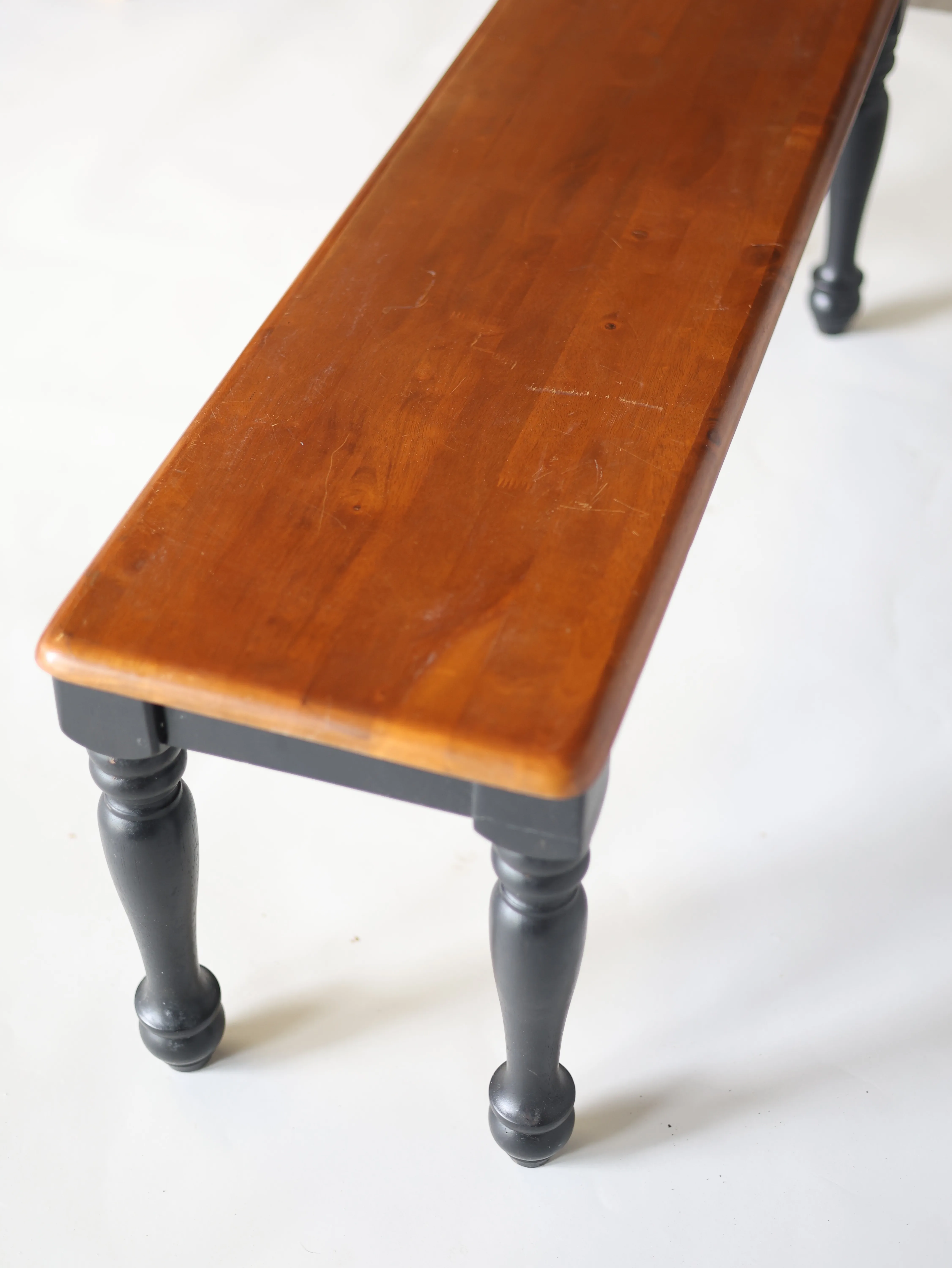 Wood black bench