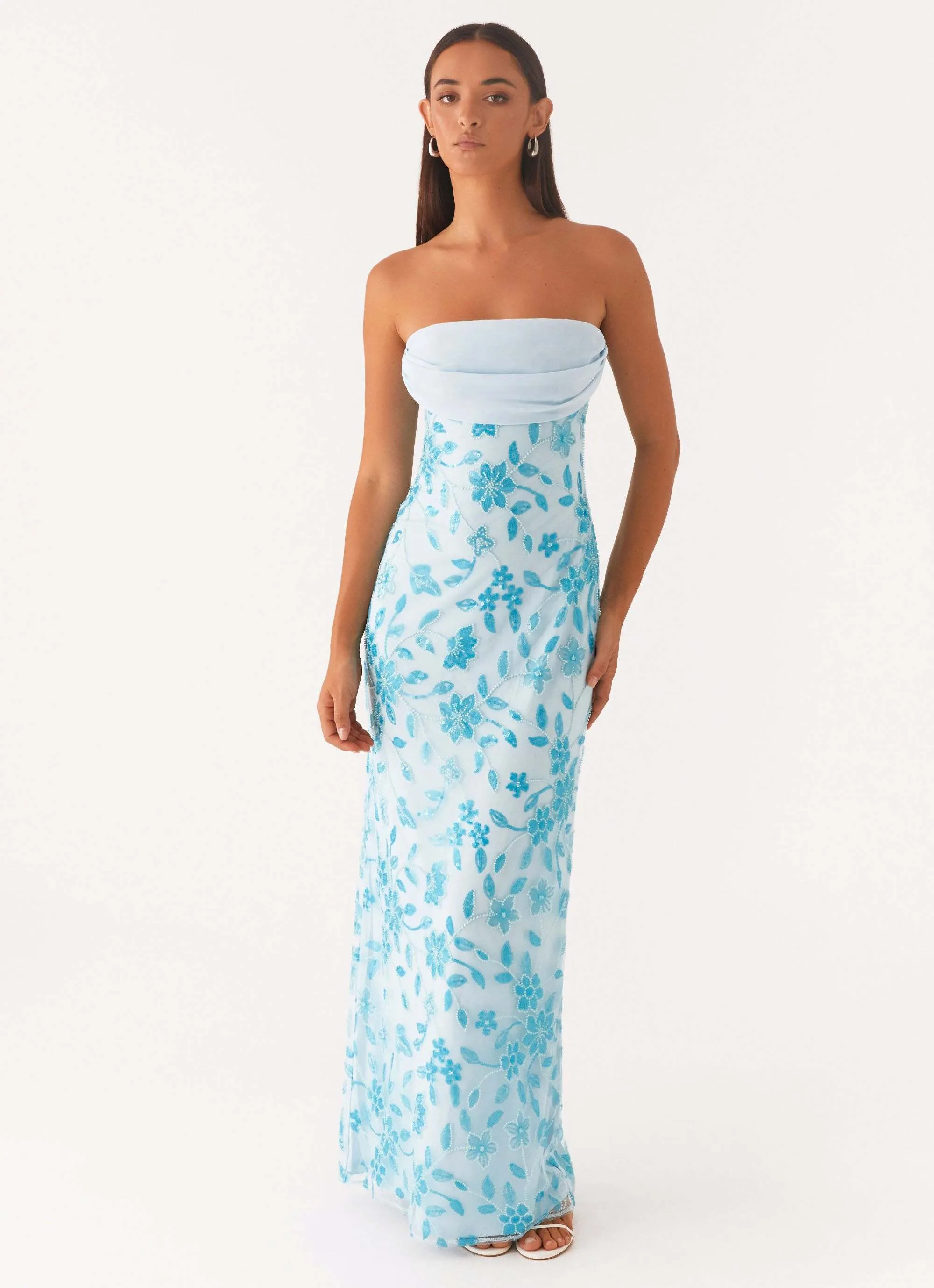 Drea Beaded Dress in Linen - Size: xs