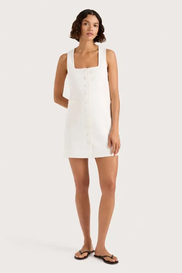 Jaques Mini Dress in Linen - Size: m