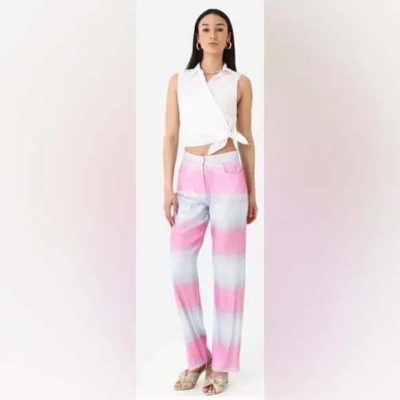 Gilly Belted Pants in Wool Blend - Size: m