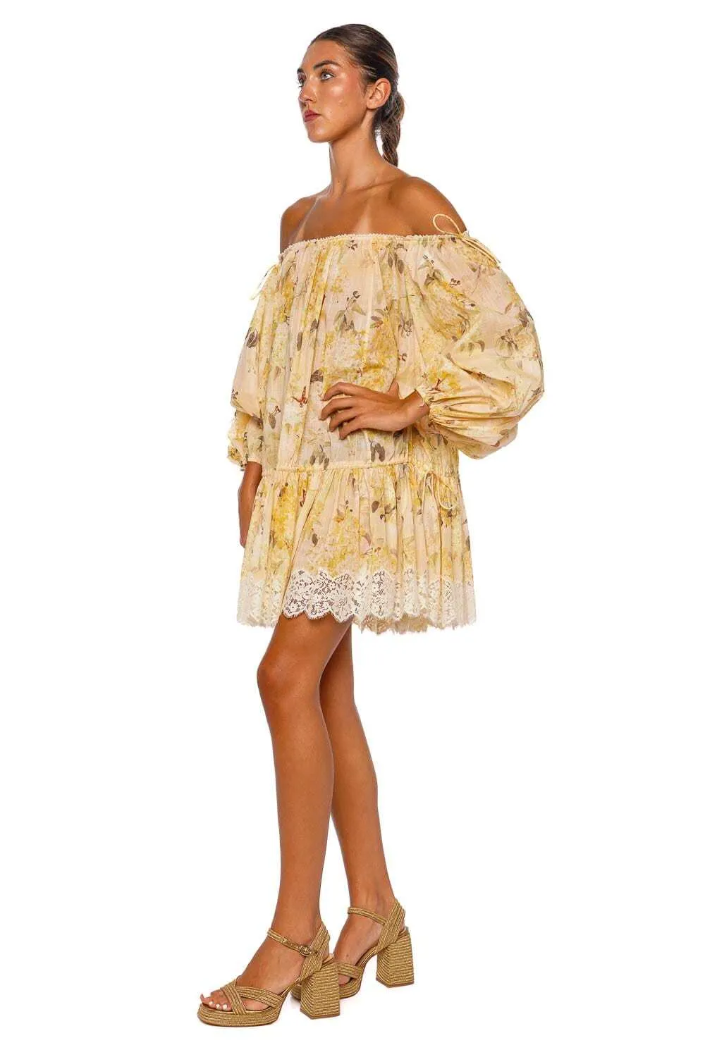 Cascadian Tiered Mini Dress in Cotton - Size: xxl