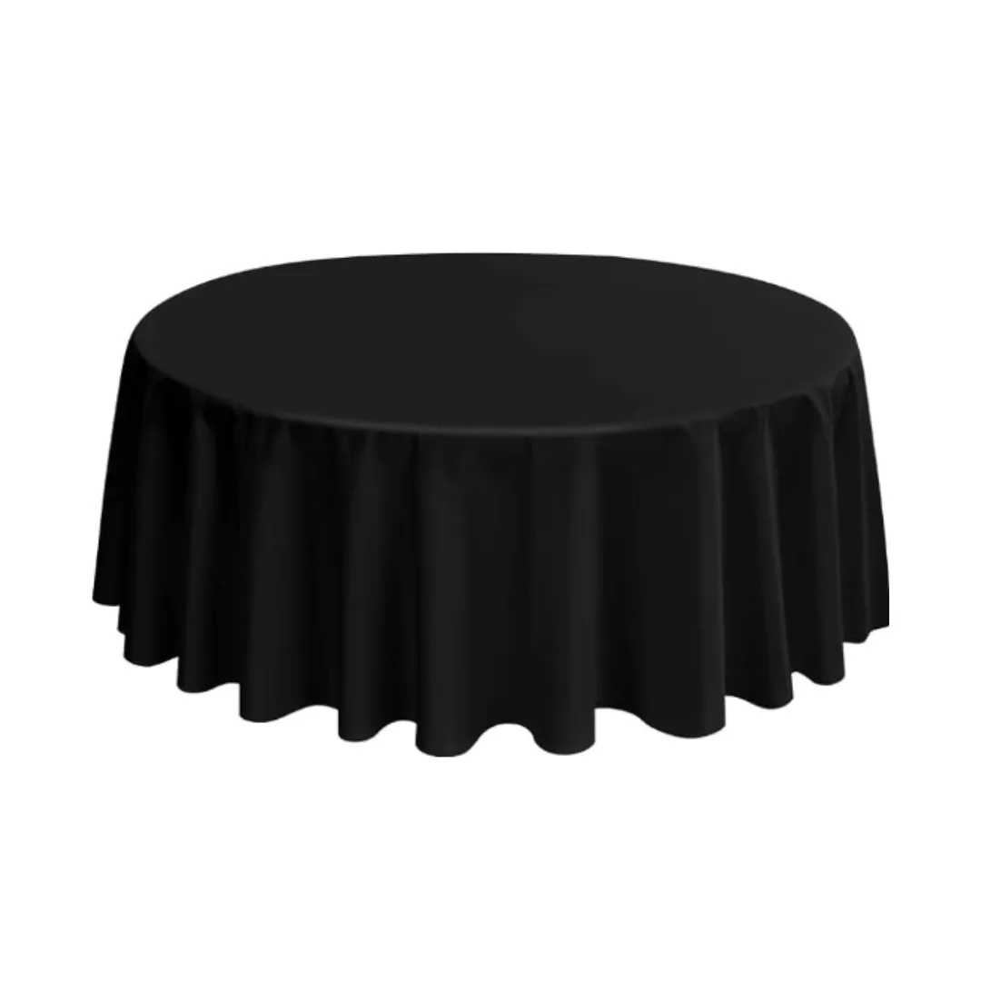 Black Polyester Table Cover