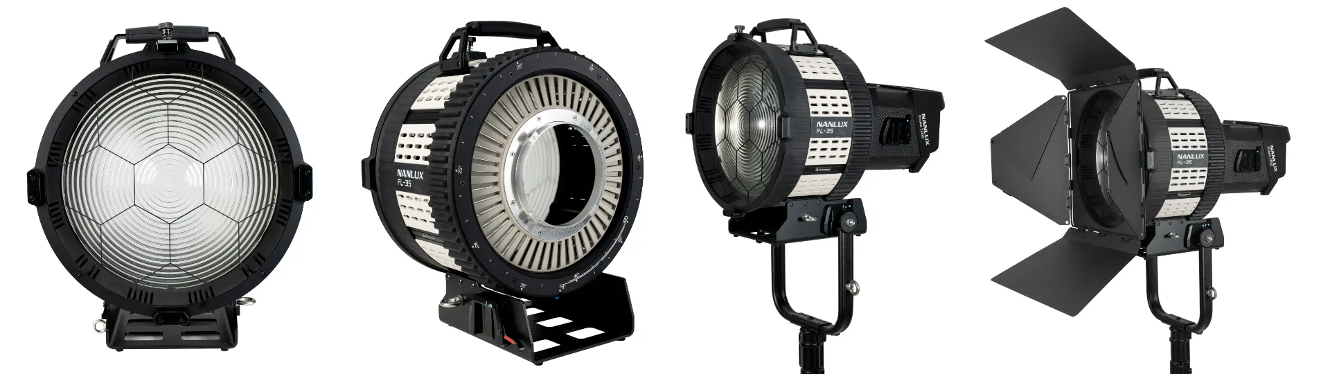 Nanlux FL-35YK Fresnel with Barn Doors