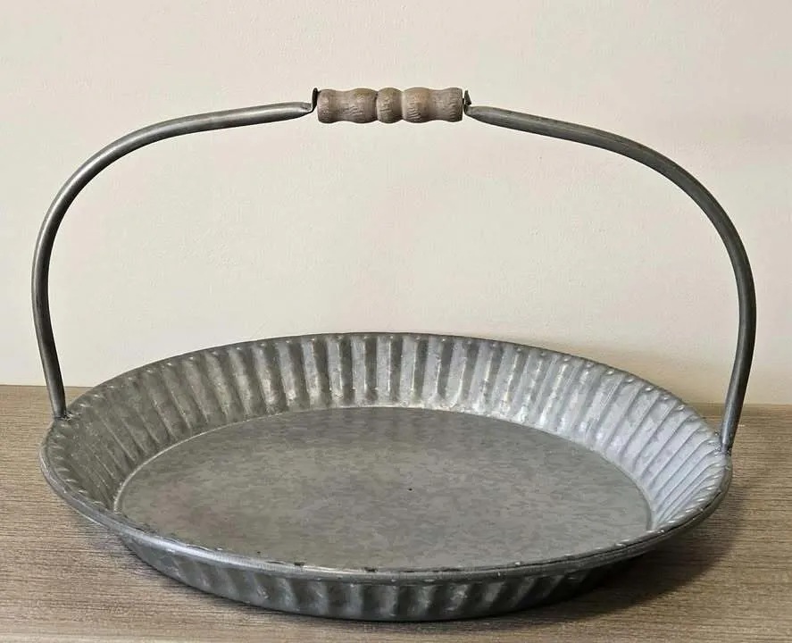 Handled Tray - Metal - 16in