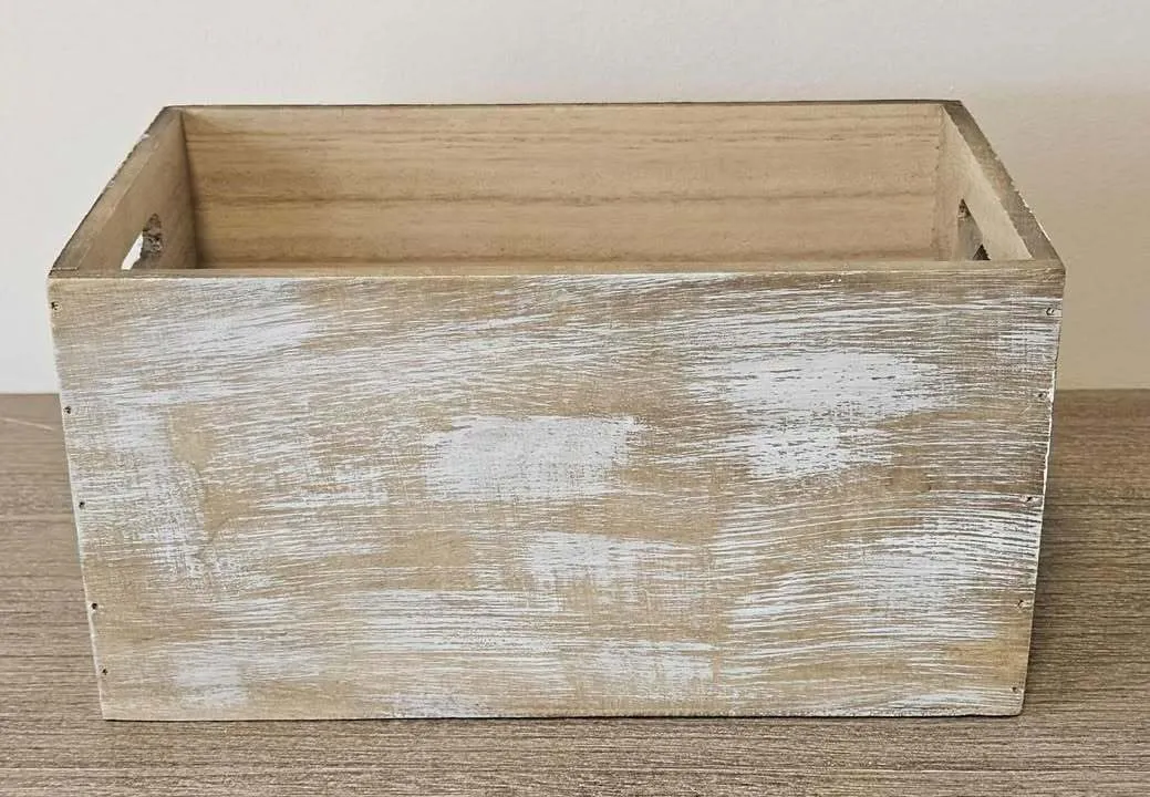 Wooden Box - Whitewash 