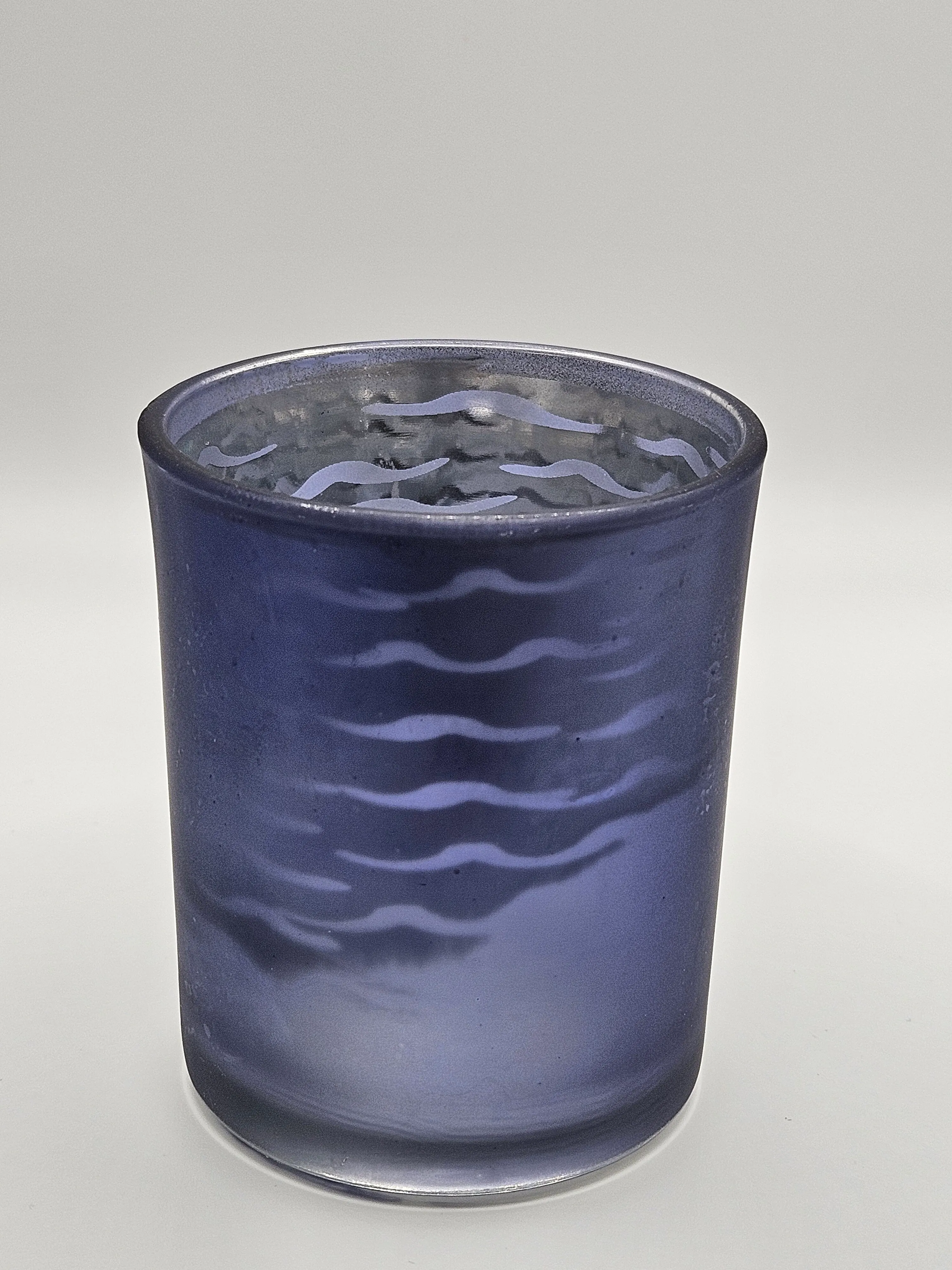 Ocean Waves Votive Holder Lg - Blue