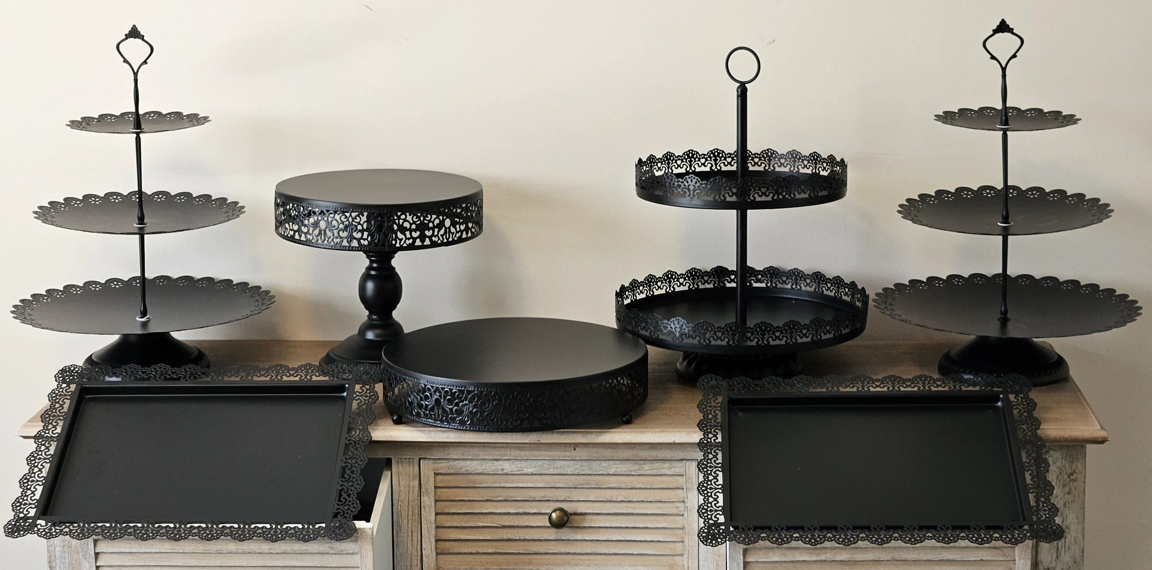 Dessert Stands - Matte Black