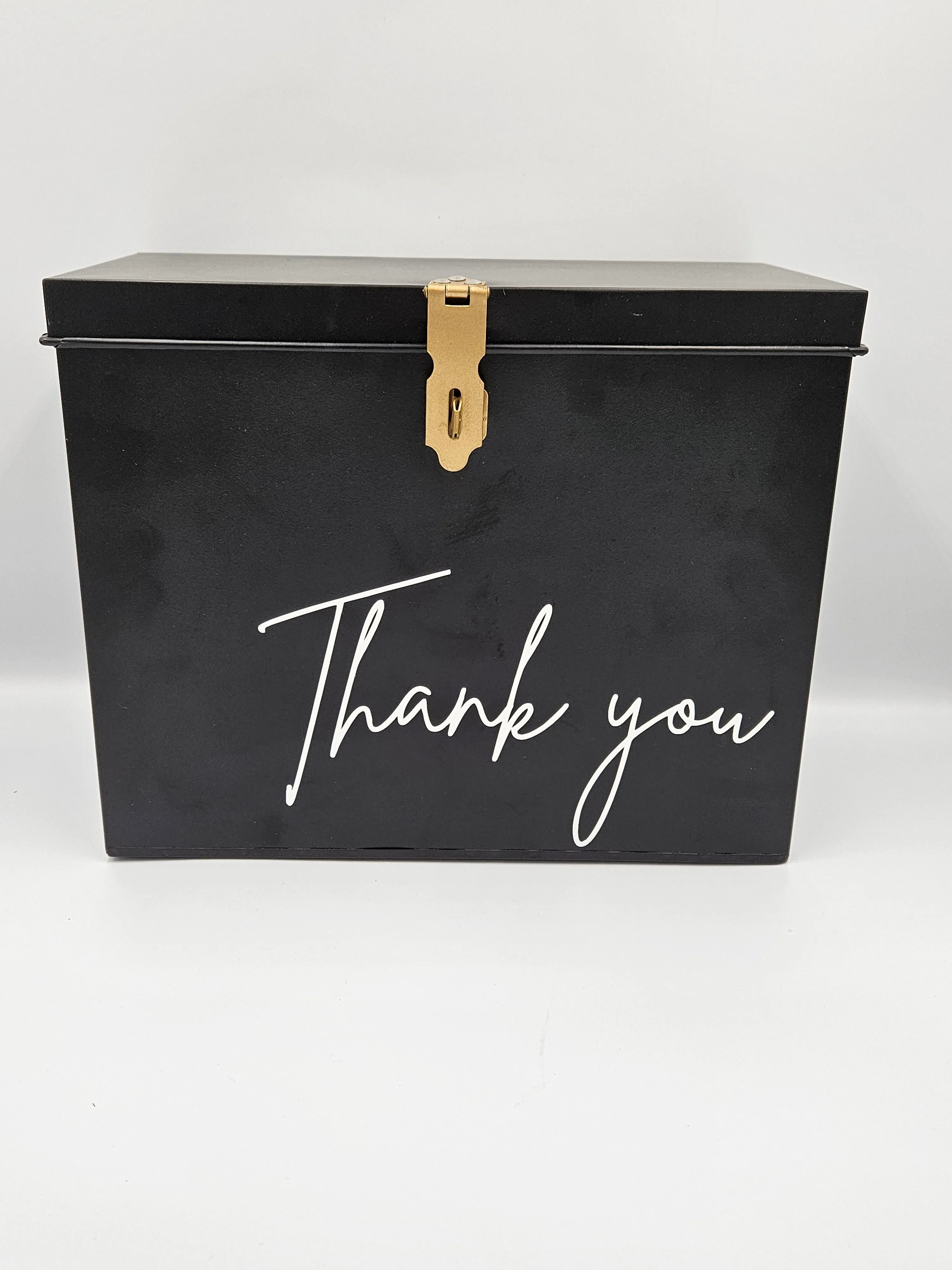Black Metal Card Box