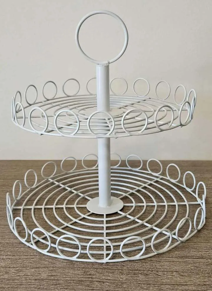 2 Tier Metal Wire Stand - 10'' x 10''