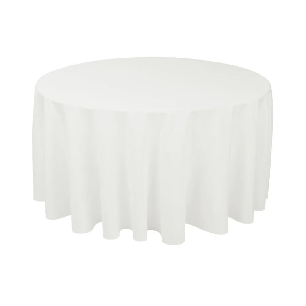 Round Table Cloth ( White/Black)