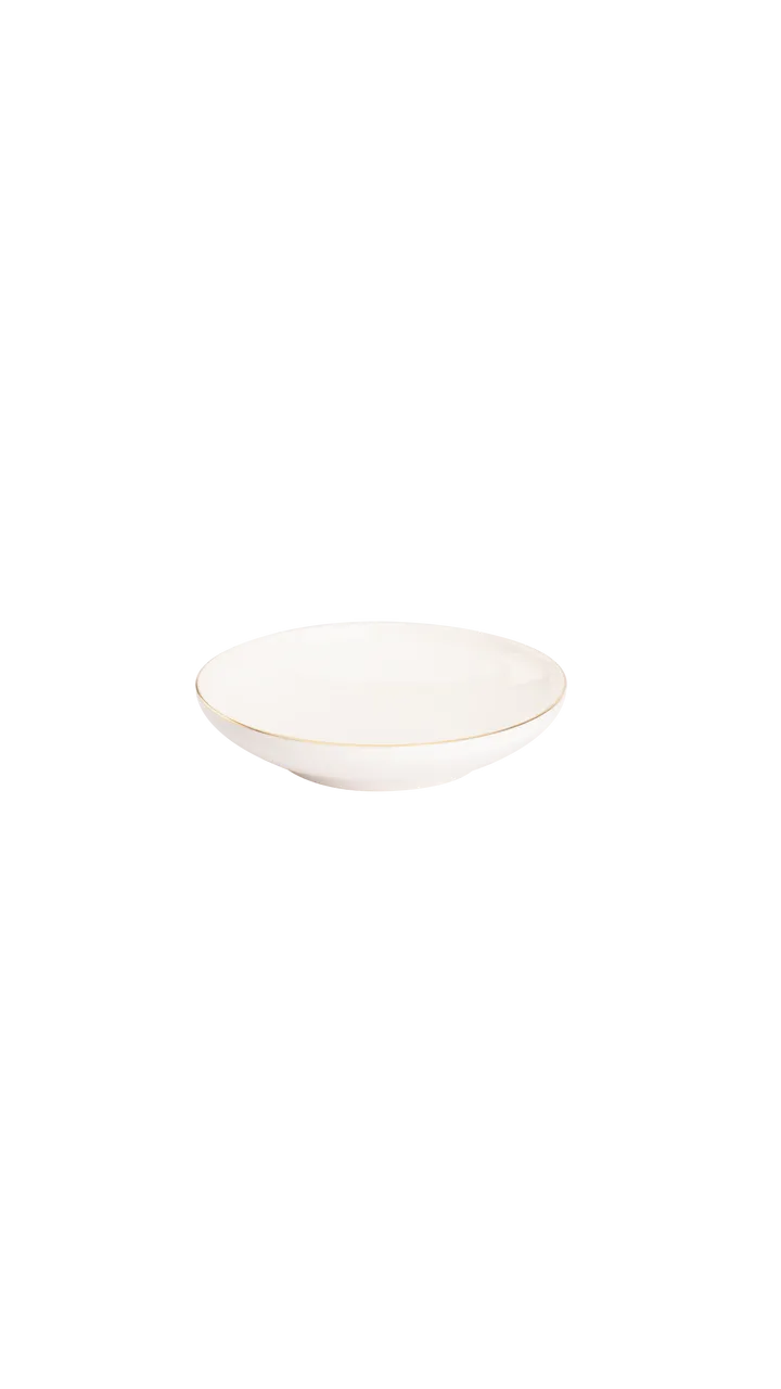 Bord diep Ligne D'or Wit Goud 19 cm