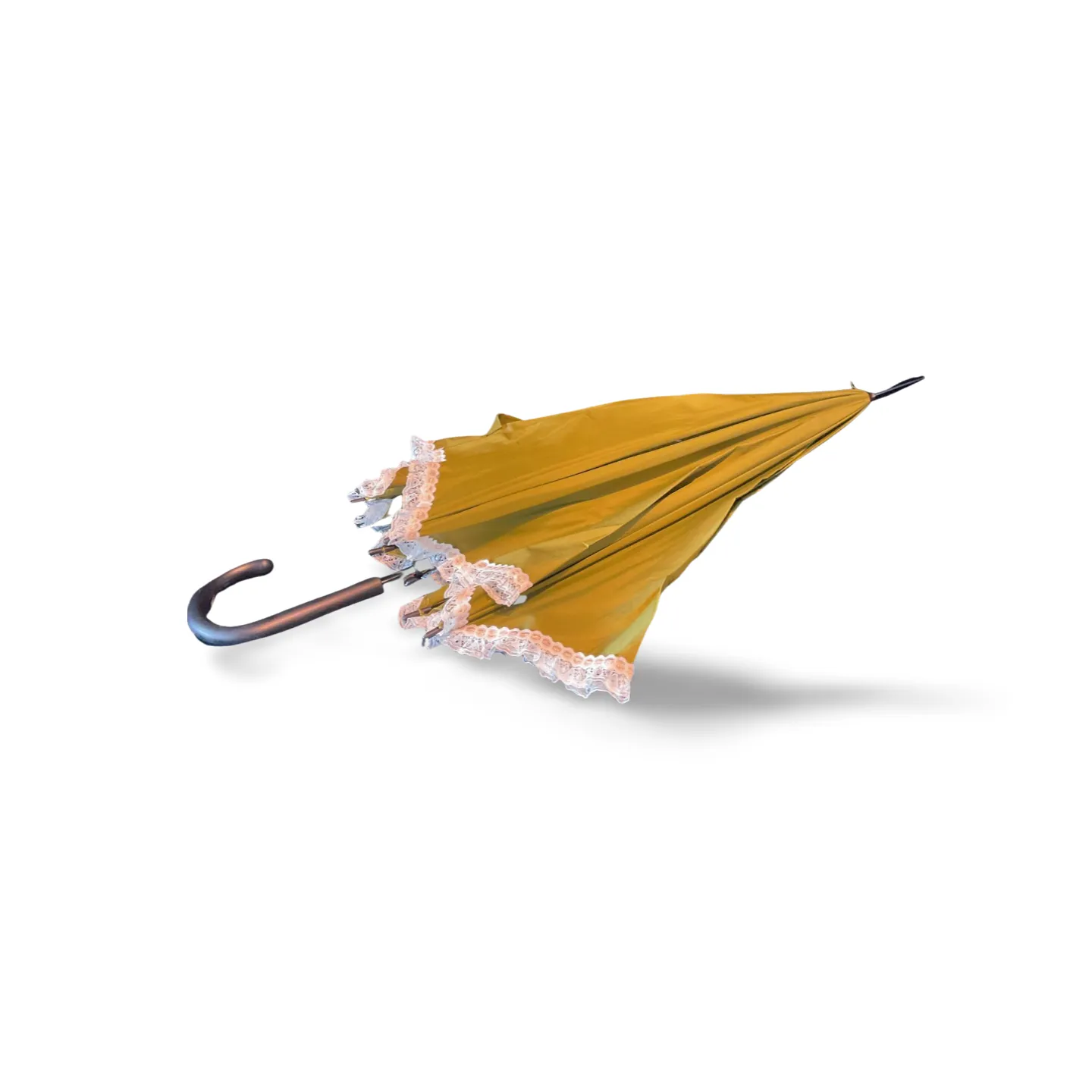 Parasol - Olive With Lace Trim