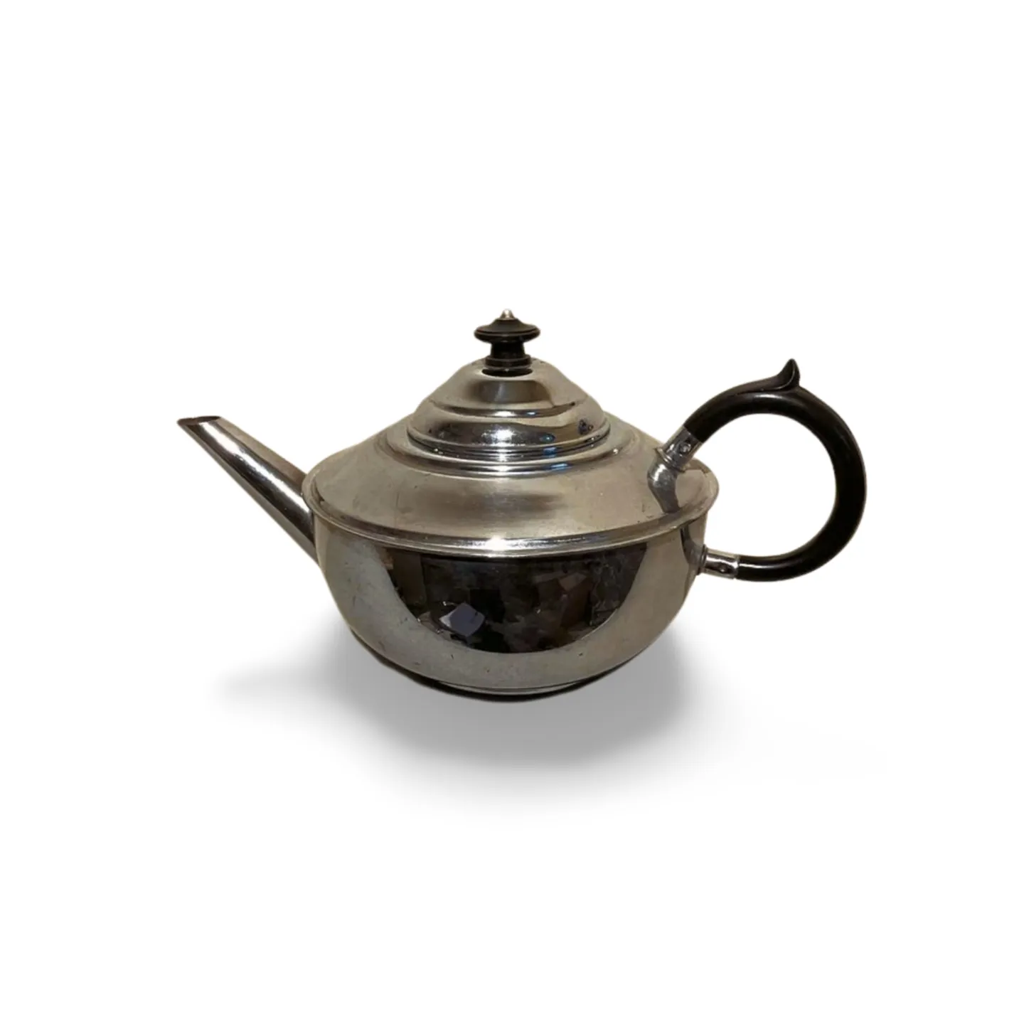 Teapot - Silver, Black Handle, 1940's style