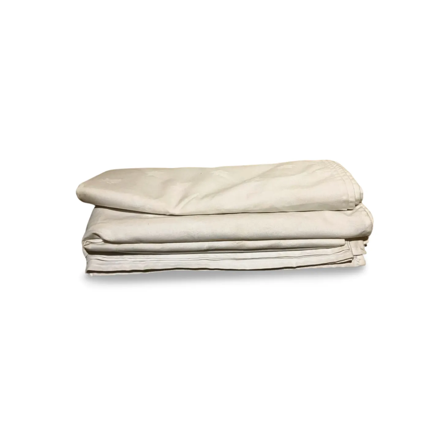 Tablecloth - White Damask Linen, Oblong, Large