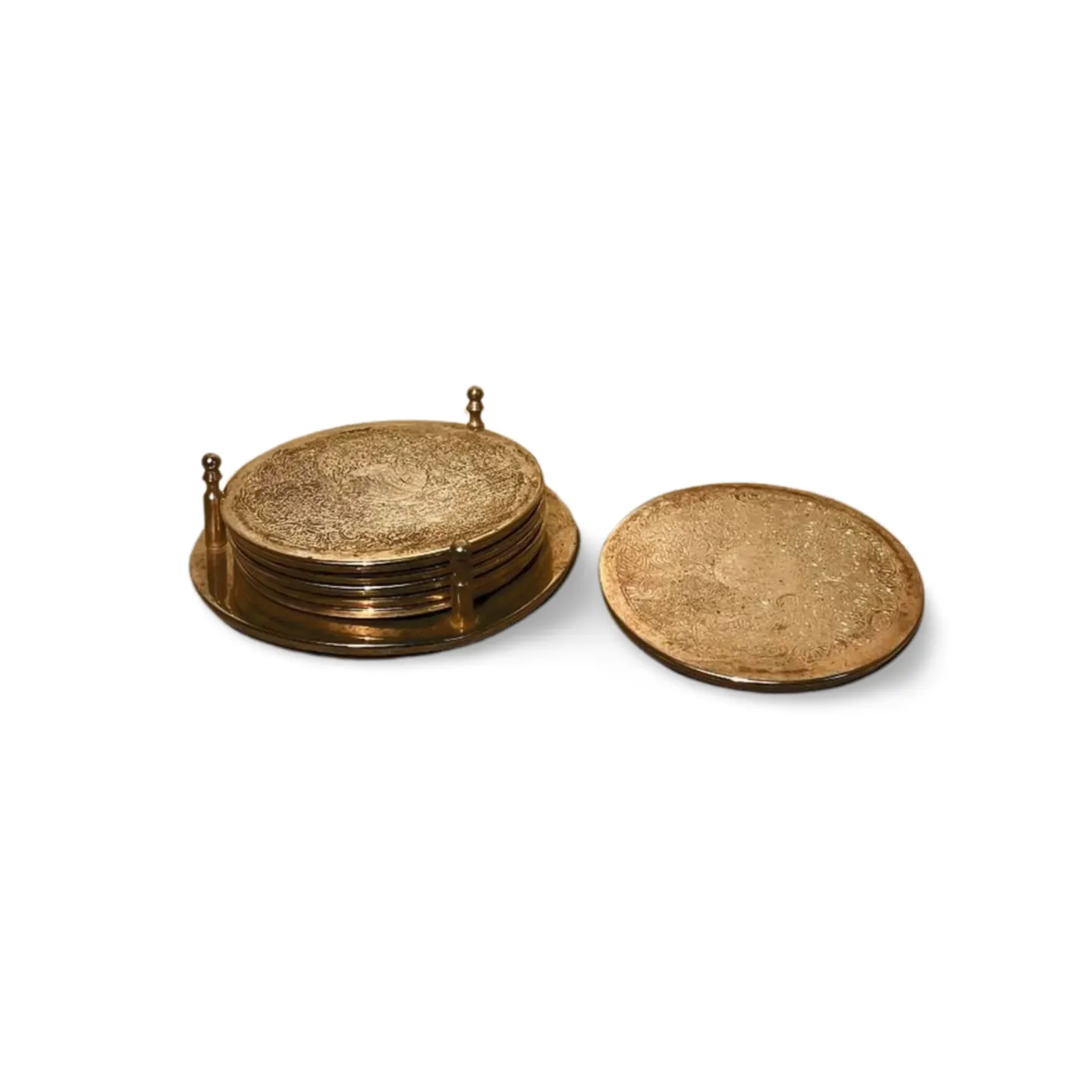 Coasters x6 - Silver With Stand