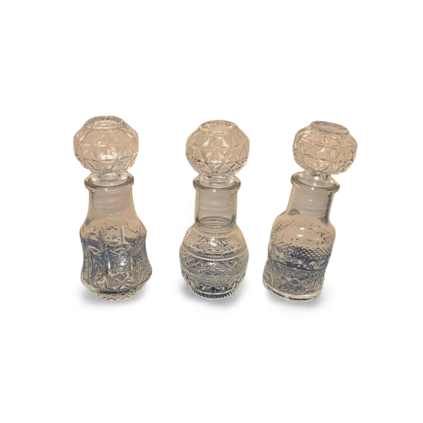 Cut Glass Bottles - Small, Type 2 x3