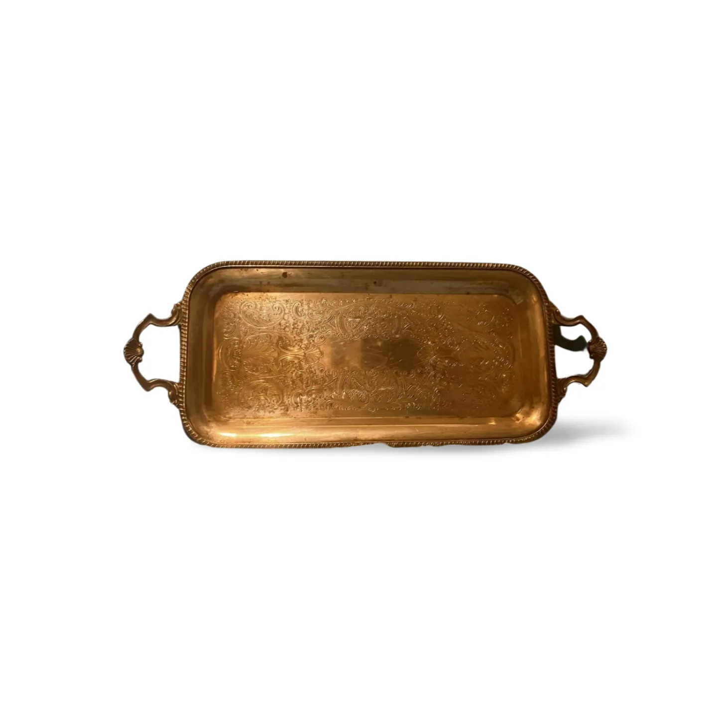 Tray - Silver Oblong With Handles