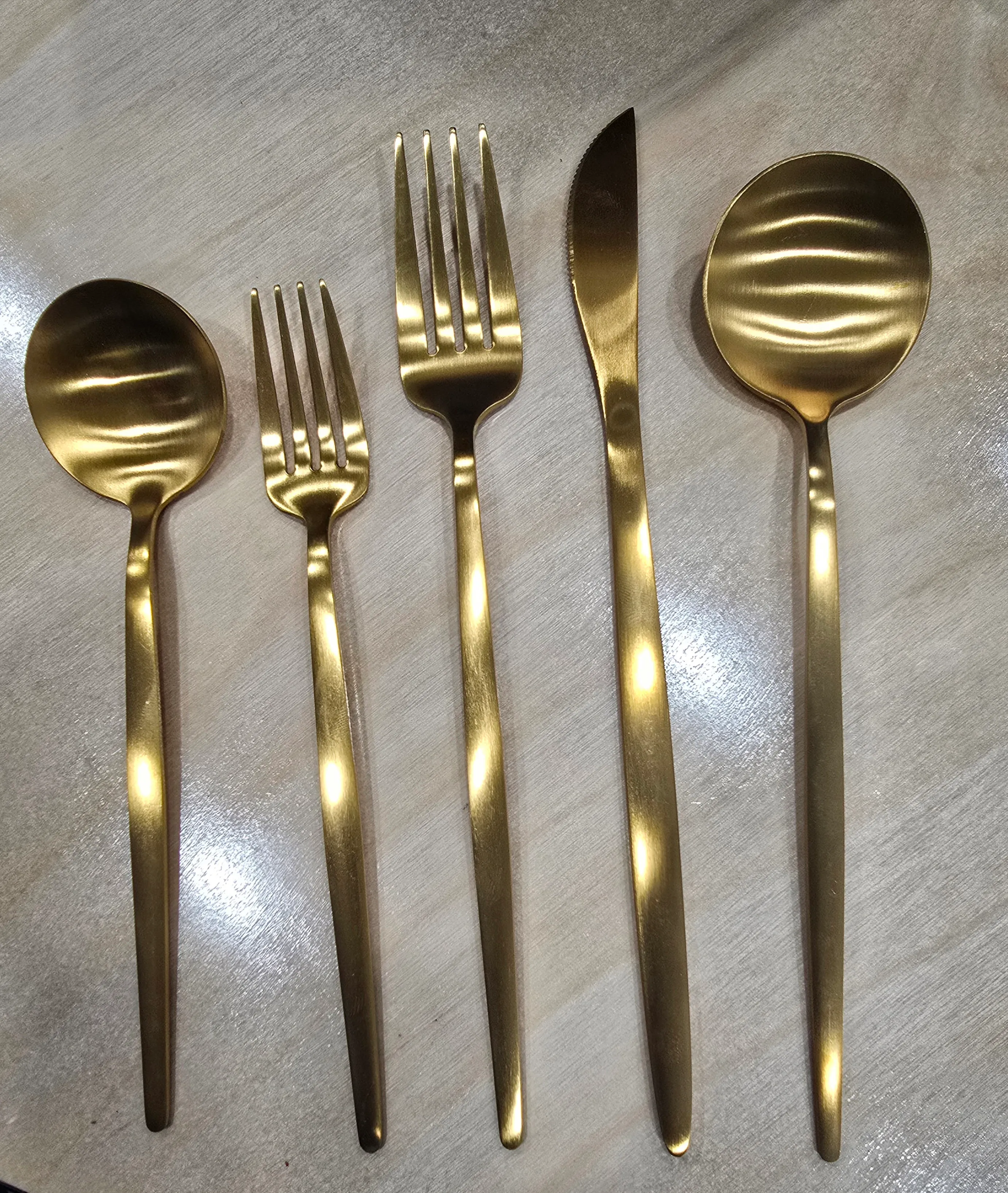 Gold Stainless Bouillon Spoon