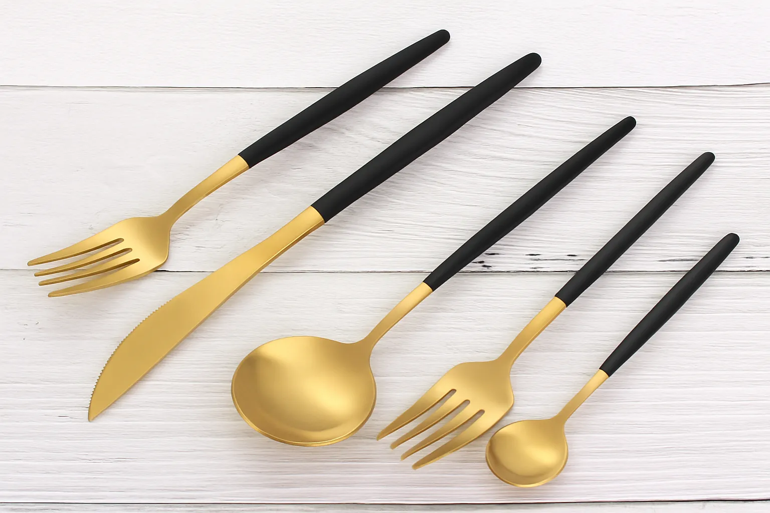 Black Gold Stainless bouillon Spoon