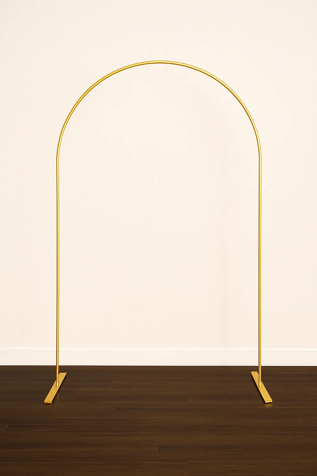 7.2 FT Gold Metal Round Arch Backdrop Stand – Elegant Wedding & Event Frame