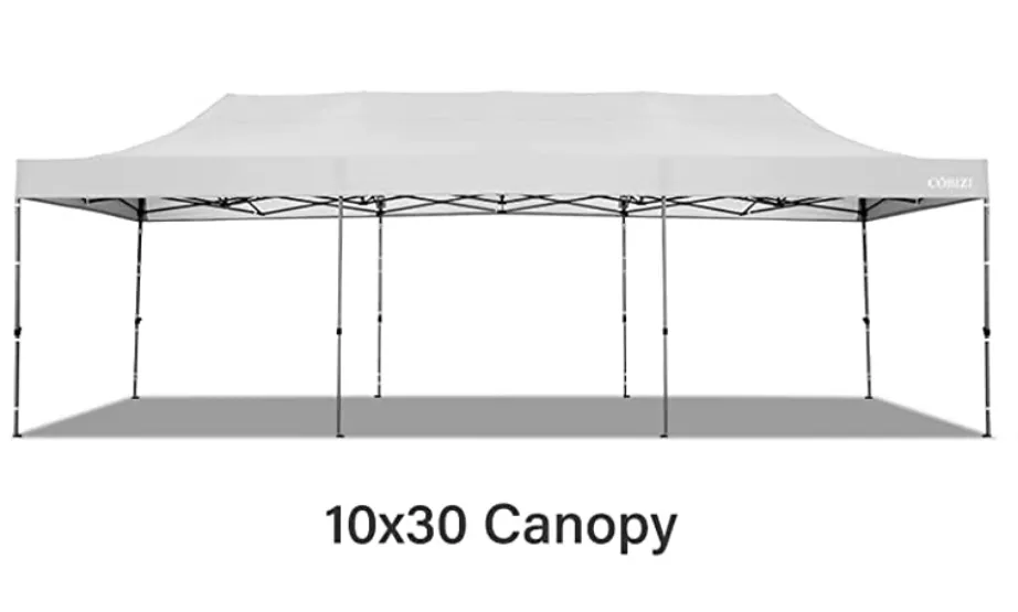 10x30 pop-up tent-white (without sidewalls)