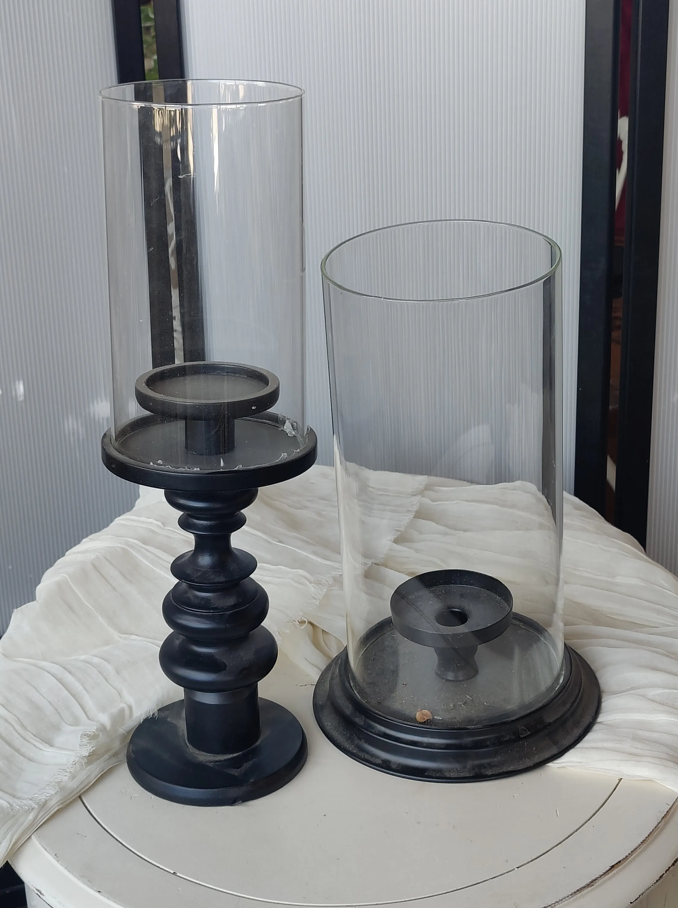 Black Pedestal Candleholders