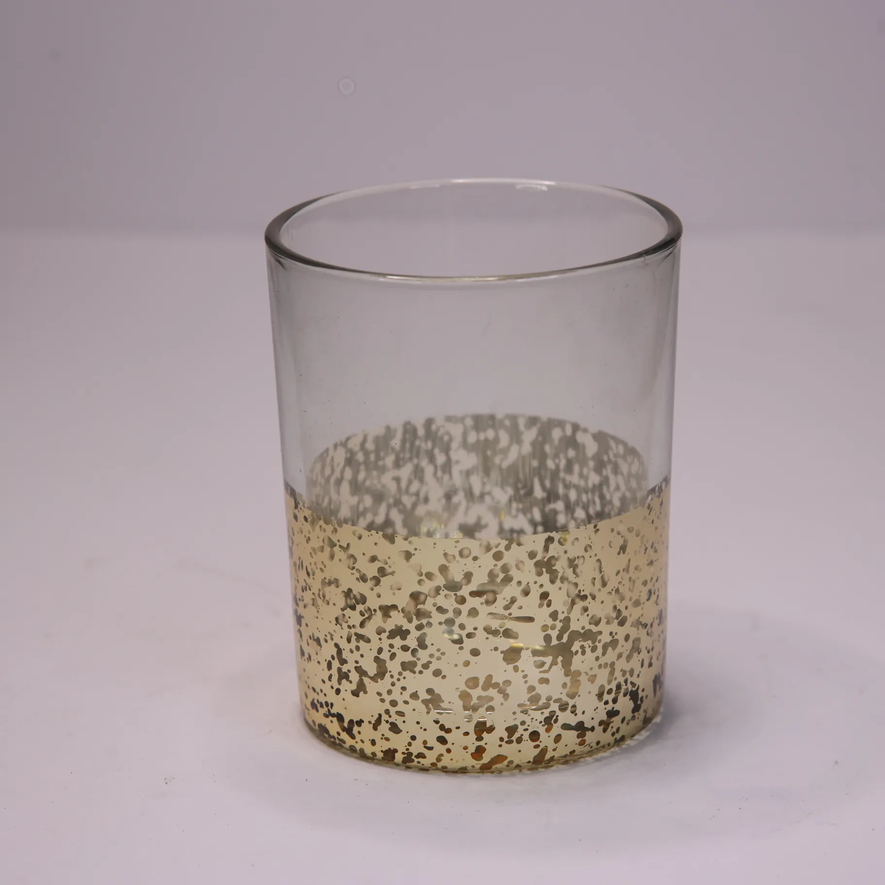Half Speckled Gold Candleholder