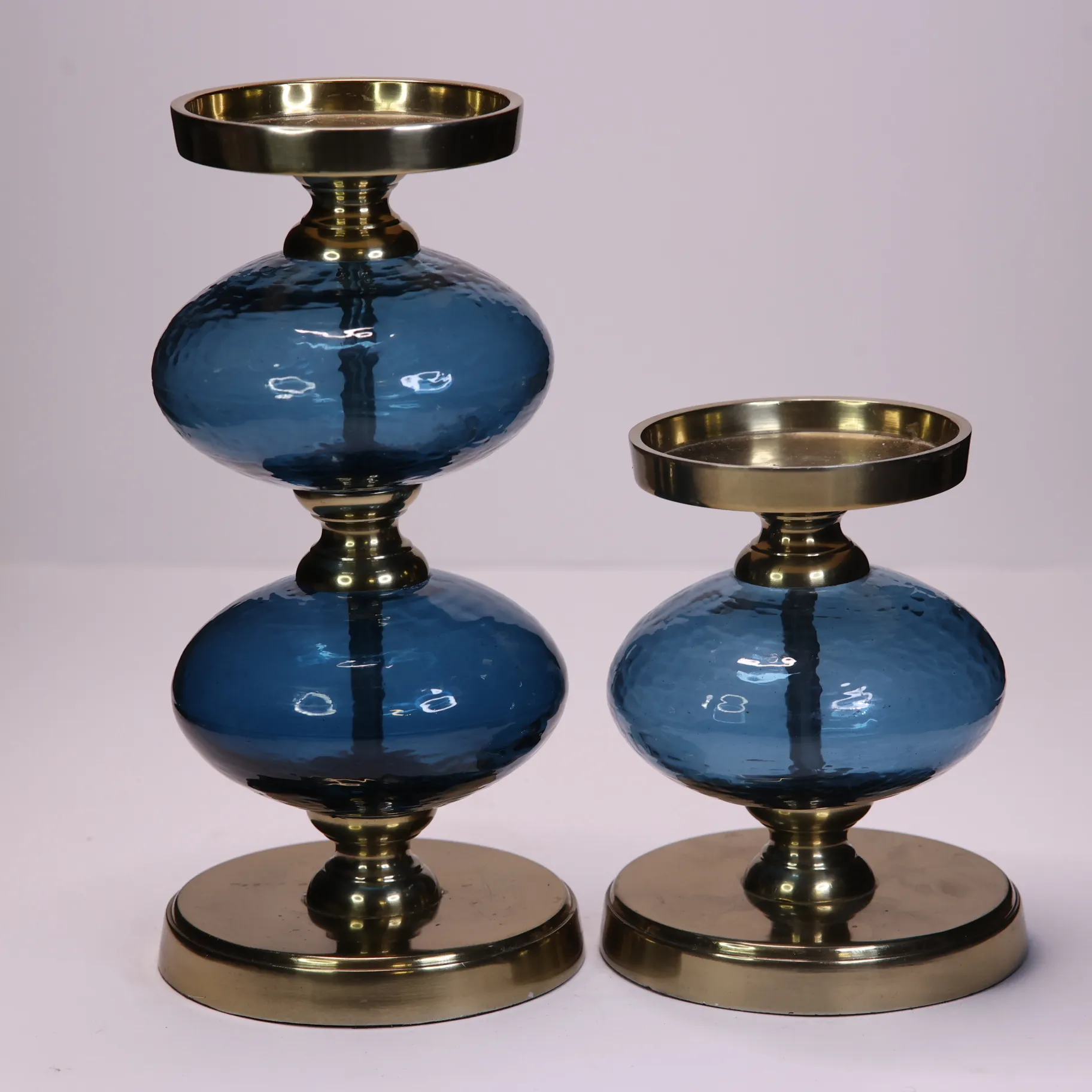 Blue Hookah Candle Holders